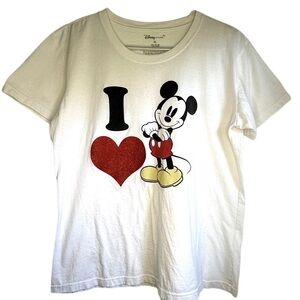 Disney Store "I Love Mickey" Women's T-Shirt Size XL